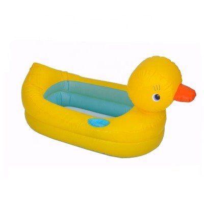 EN71 factory Testing safety popular water play swimming pool pvc yellow baby inflatable duck bathtub